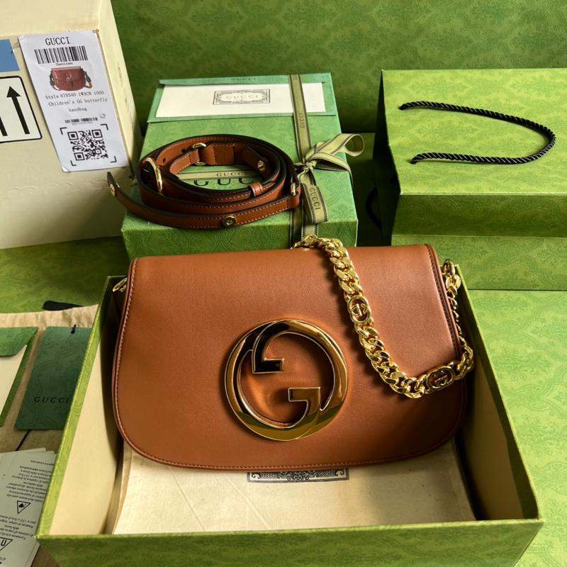 Gucci Chain Shoulder Bag 699268 Full leather brown
